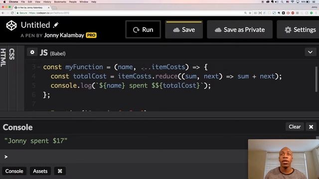 Javascript in a Minute: ES6 Rest Parameter смотреть онлайн