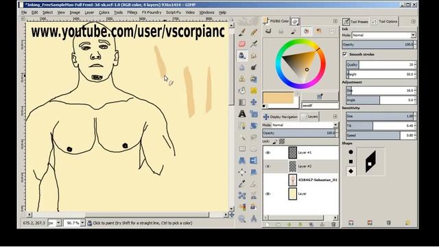 GIMP Tutorial - Graphic Tablet Lag, Learn Ink Tool & Brush Tools Fix by VscorpianC смотреть онлайн