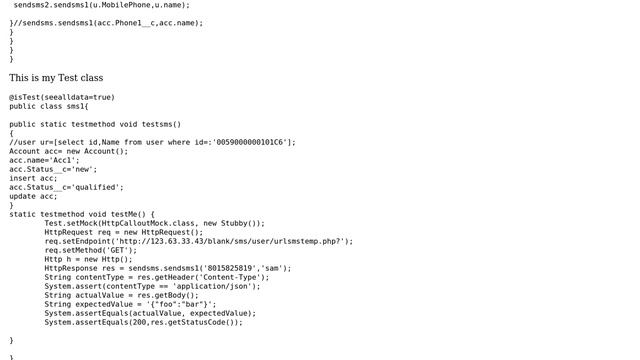 Salesforce: How to get test coverage for @future and http response method in class? смотреть онлайн