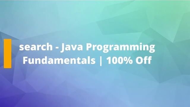 ? % Free course of Udemy java programming fundamentals смотреть онлайн