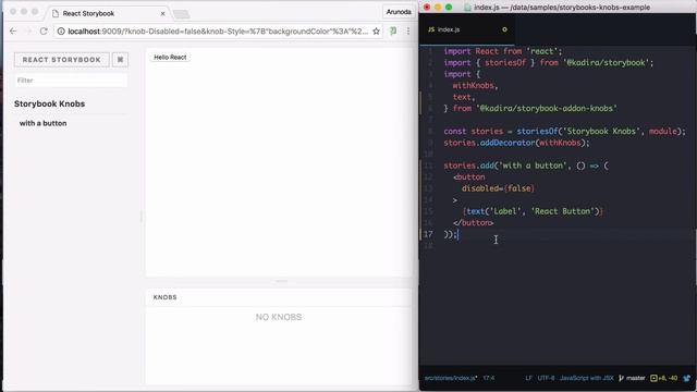 Storybook Knobs - Edit React Props and Values смотреть онлайн