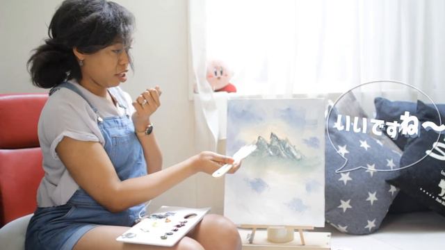 I Follow a JAPANESE DUBBED Bob Ross Tutorial w/o looking at it (英語字幕) смотреть онлайн