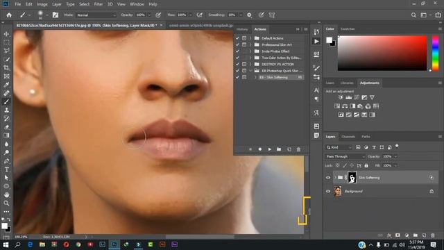 Best And Quick Skin Softening Free Download Photoshop Action смотреть онлайн
