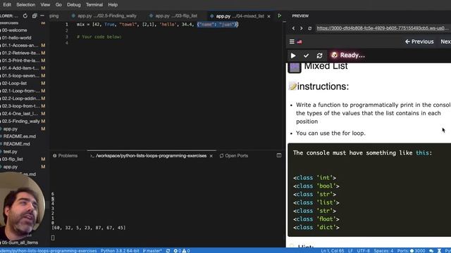 04 List of mixed types and values - Python List Exercises Tutorial Interactive смотреть онлайн