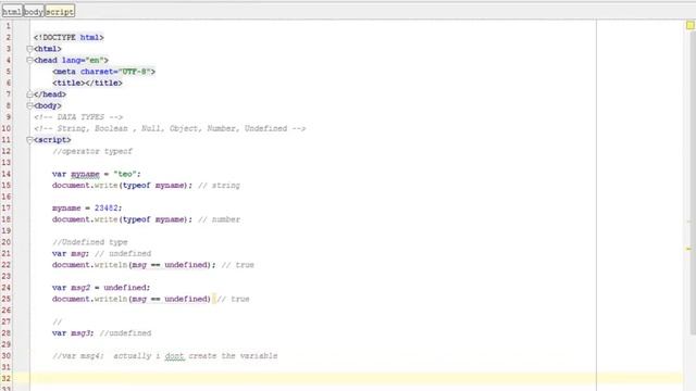 #3 Javascript the Undefined data Type смотреть онлайн