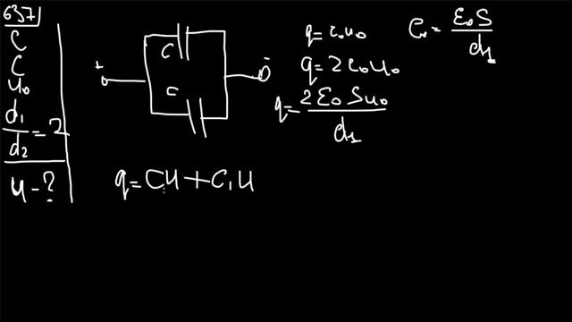 Два одинаковых плоских конденсатора соединены параллельно и заряжены до разности потенциалов V0 смотреть онлайн