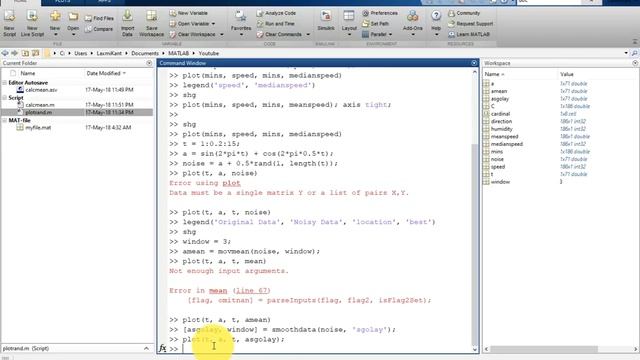 13 MATLAB Beginners Tutorial- SGolay Filter for Smoothing Noisy Data смотреть онлайн