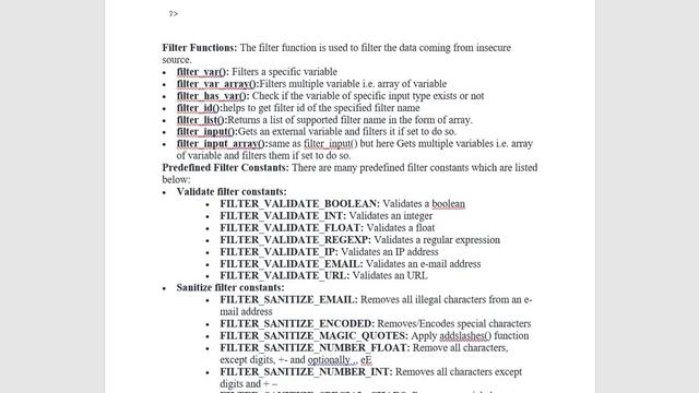 PHP | Filter And Filter Constants смотреть онлайн