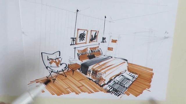 ✍?MASTER AN AMAZING 2-POINT PERSPECTIVE INTERIOR SKETCHING смотреть онлайн