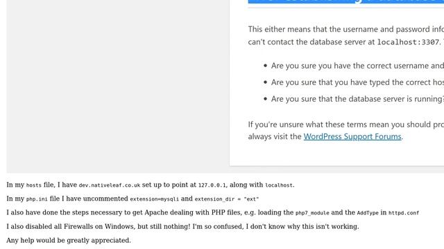 Wordpress: Windows Setup: Error establishing a database connection смотреть онлайн