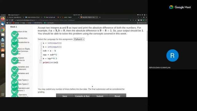 Week-1: Live Coding-2 смотреть онлайн