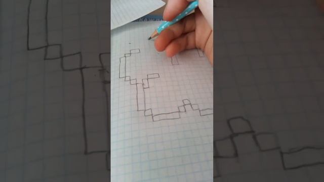 рисую лапку по клеточкам смотреть онлайн