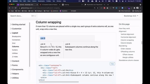 Bootstrap 5 / Grid / columns 3 alignment смотреть онлайн