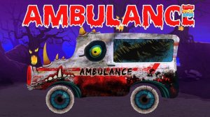 Scary Street Vehicles | Learn Cars and Trucks | Halloween Cartoons