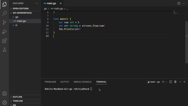 Golang | convert the number to string in Go / Golang смотреть онлайн
