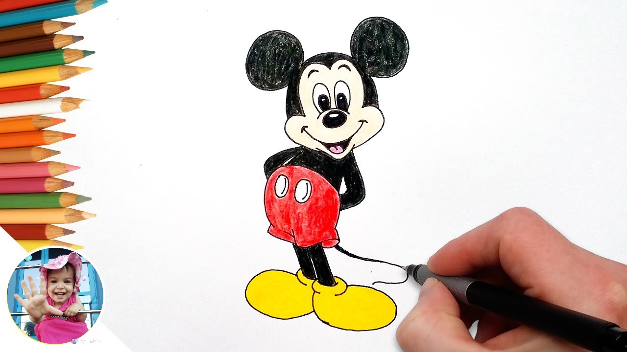 Поэтапно рисуем Микки Мауса.mp4 смотреть онлайн