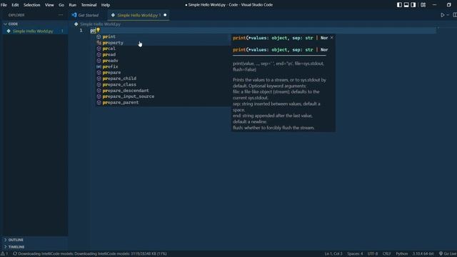 Python - Run The Simple Hello World Using Visual Studio Code смотреть онлайн