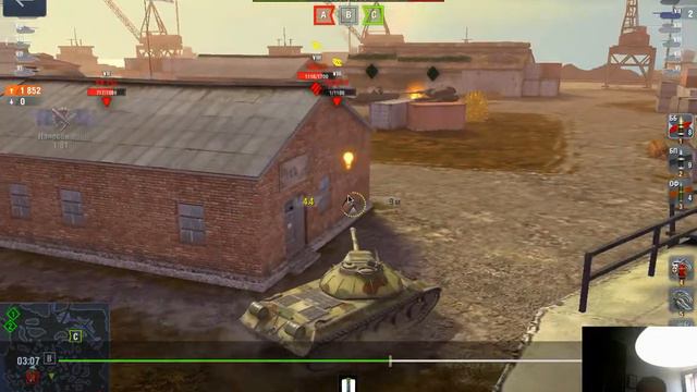 WoT Blitz Оочень потный мастер на ИС-3. Четвертый бой на танке, экипаж 75-80 % смотреть онлайн