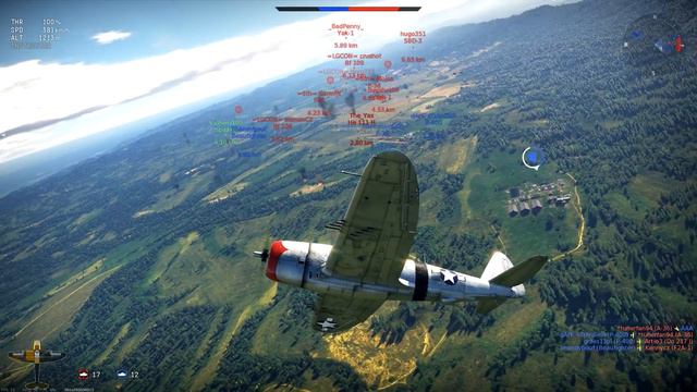 War Thunder Arcade Gameplay #1 (P-47, P-39) смотреть онлайн