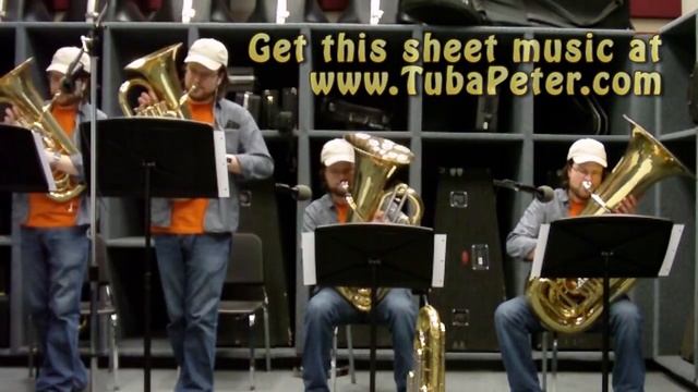 Monty Python Knights of the Round Table Tuba Quartet + sheet music смотреть онлайн