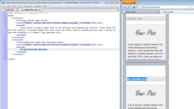 XML Scroller смотреть онлайн