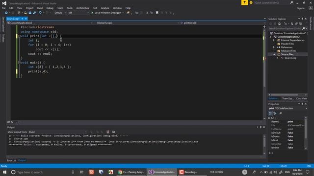 passing a 1D & 2D array to a C++ function смотреть онлайн