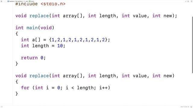 Replace All Occurrences Of A Value In An Array With Another Value | C Programming Example смотреть онлайн