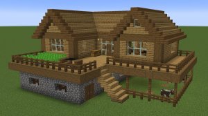Майнкрафт- Как построить большой фермерский дом для выживания. Minecraft