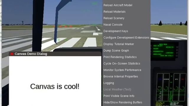 FlightGear Canvas - GUI Demo (Fully Canvas based dialogs) смотреть онлайн