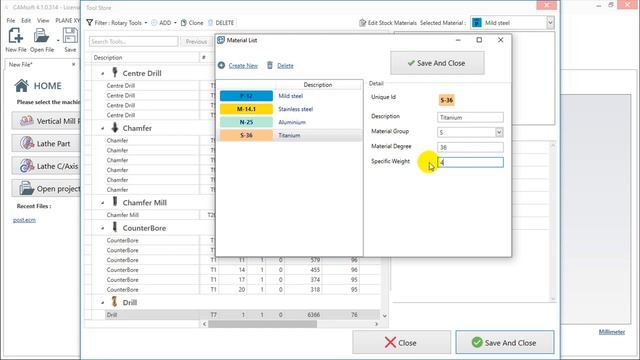 CAMsoft v4 - Functions - Add a Material to Database смотреть онлайн