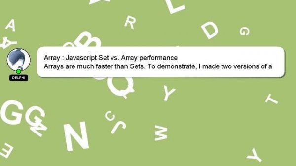 Array : Javascript Set vs. Array performance
