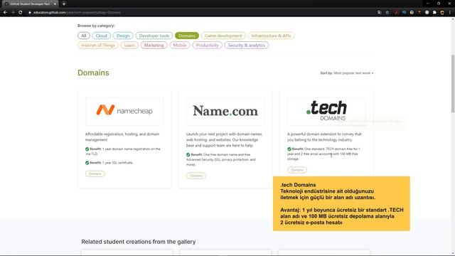 BU SİTEDE ÖĞRENCİLER İÇİN HER ŞEY ÜCRETSİZ - Domain Hosting Canva - "GitHub Student Developer Pack" смотреть онлайн