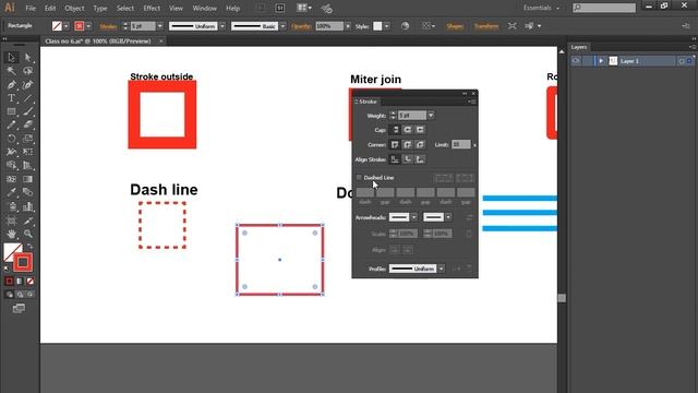 Stroke Tool all about strokes - Adobe illustrator Tutorial - Al Hamd Zone смотреть онлайн