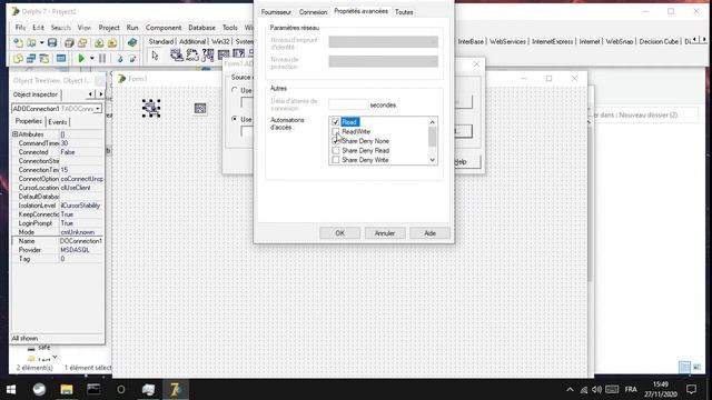 connecter delphi 7 avec base de donnee access ربط دلفي 7 بإكسال عن طريق أكسس смотреть онлайн