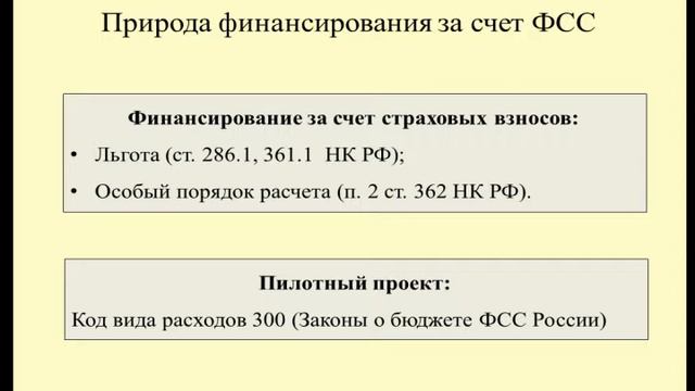 Финансирование за счет ФСС правовая природа / social insurance fund смотреть онлайн