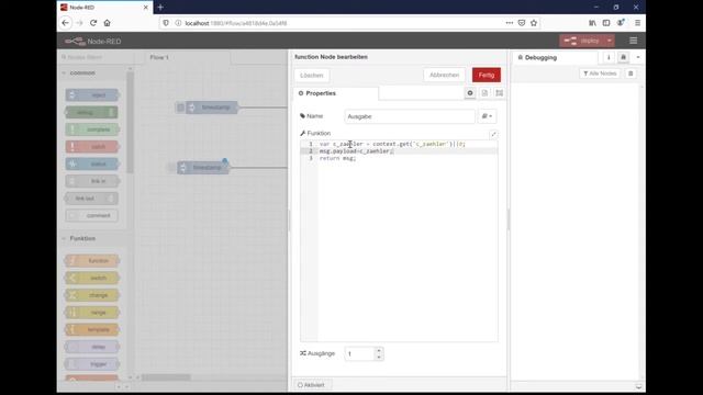Variable in Node-Red (deutsch) смотреть онлайн