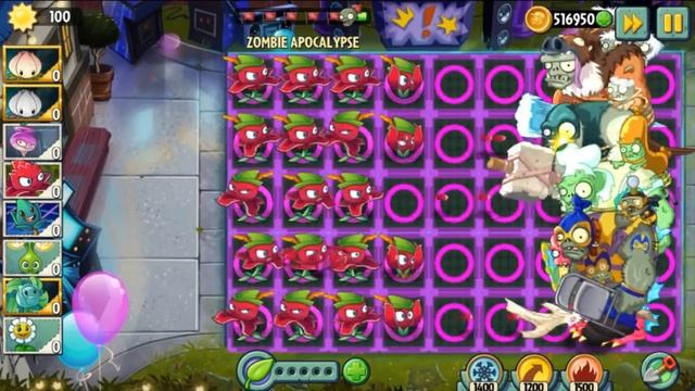 Plants vs Zombies 2 Hack - Red Stinger vs all Gargantuar смотреть онлайн
