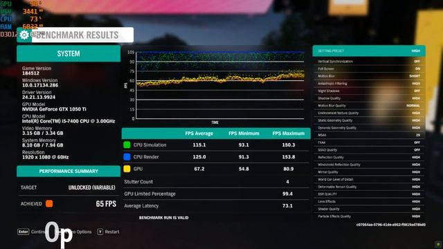 Forza Horizon 4 Demo Benchmark GTX 1050ti - i5 7400 - 8gb ram || 1080p, 768p, 60 fps || смотреть онлайн