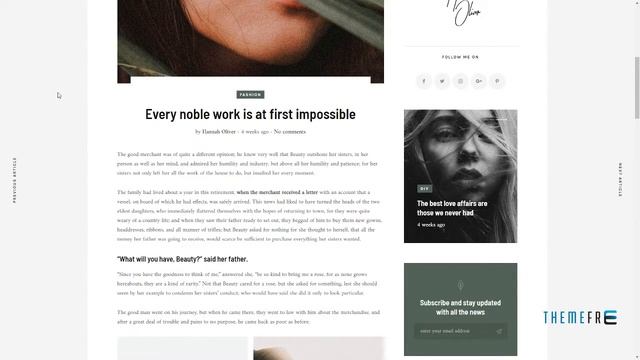Hannah - A Modern WordPress Blog Theme Parker Esmond смотреть онлайн