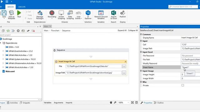 UiPath Excel Insert Image смотреть онлайн