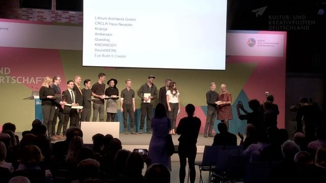 Offizielle Auszeichnung Kultur- Und Kreativpiloten Deutschland 2019