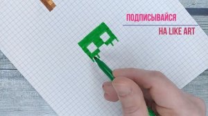Как рисовать по клеточкам МАЙНКРАФТ КРИПЕР / Рисунки по клеточкам minecraft creeper pixel art