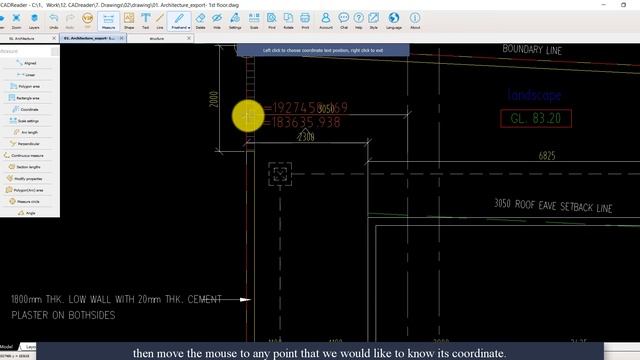 Coordinate of the point in Dwg & Dxf drawing смотреть онлайн