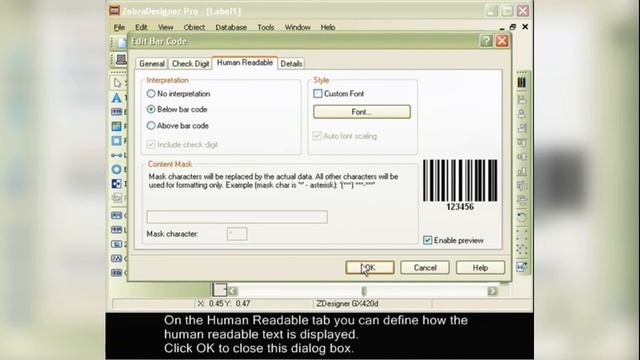 Zebra Designer Software Creating a barcode field for keybaord input смотреть онлайн