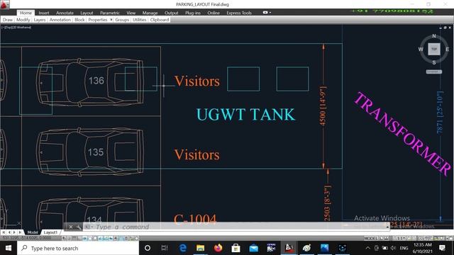 Parking Plan in AutoCAD ! Basement Plan ! Parking Detailing Drawing For High Rise Building Project. смотреть онлайн