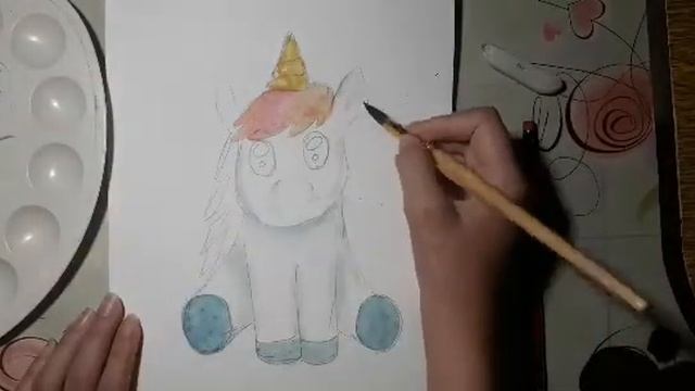 Рисуем милого единорога! Получится у каждого! смотреть онлайн