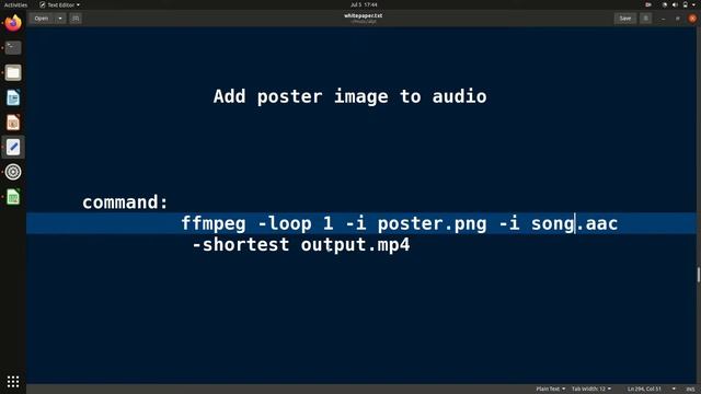 Add Poster Image to Audio File Using FFmpeg easily. смотреть онлайн