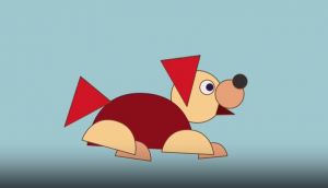 Собачка из геометрических фигур