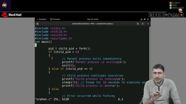 Lab Exp 05:: Orphan Process Creation in Operating Systems using C Programming смотреть онлайн
