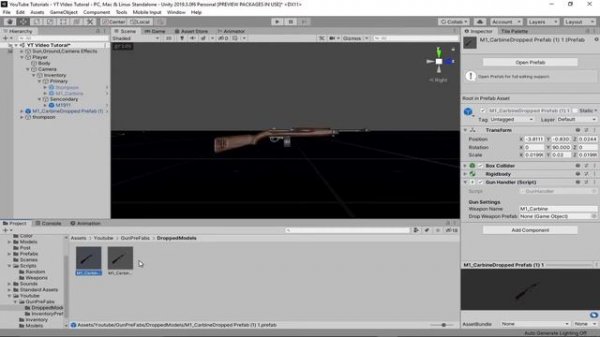 [Unity 2019 Tutorial] Weapons Inventory System C# + Free Scripts